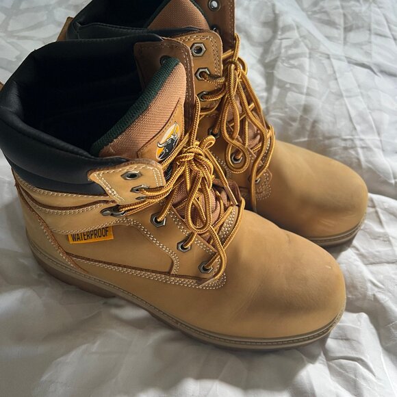 Men's brahma Work boots Size 10 x-Wide Wheat - Picture 4 of 7
